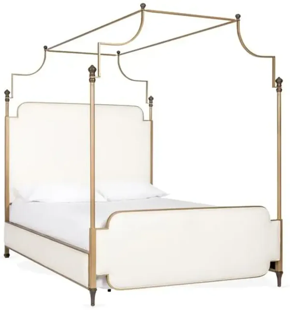 Loren Canopy Bed - Gold