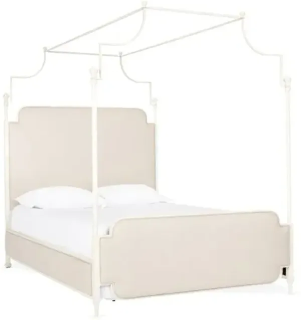 Loren Canopy Bed - Beige