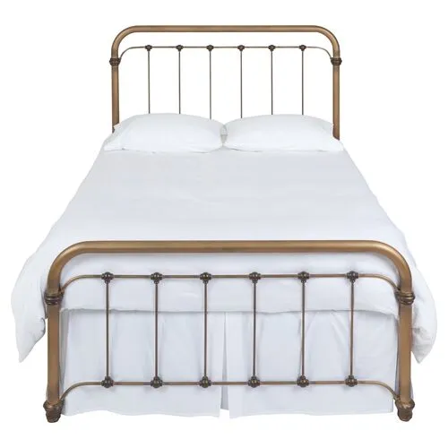 Alyssa Bed - Brass - Gold