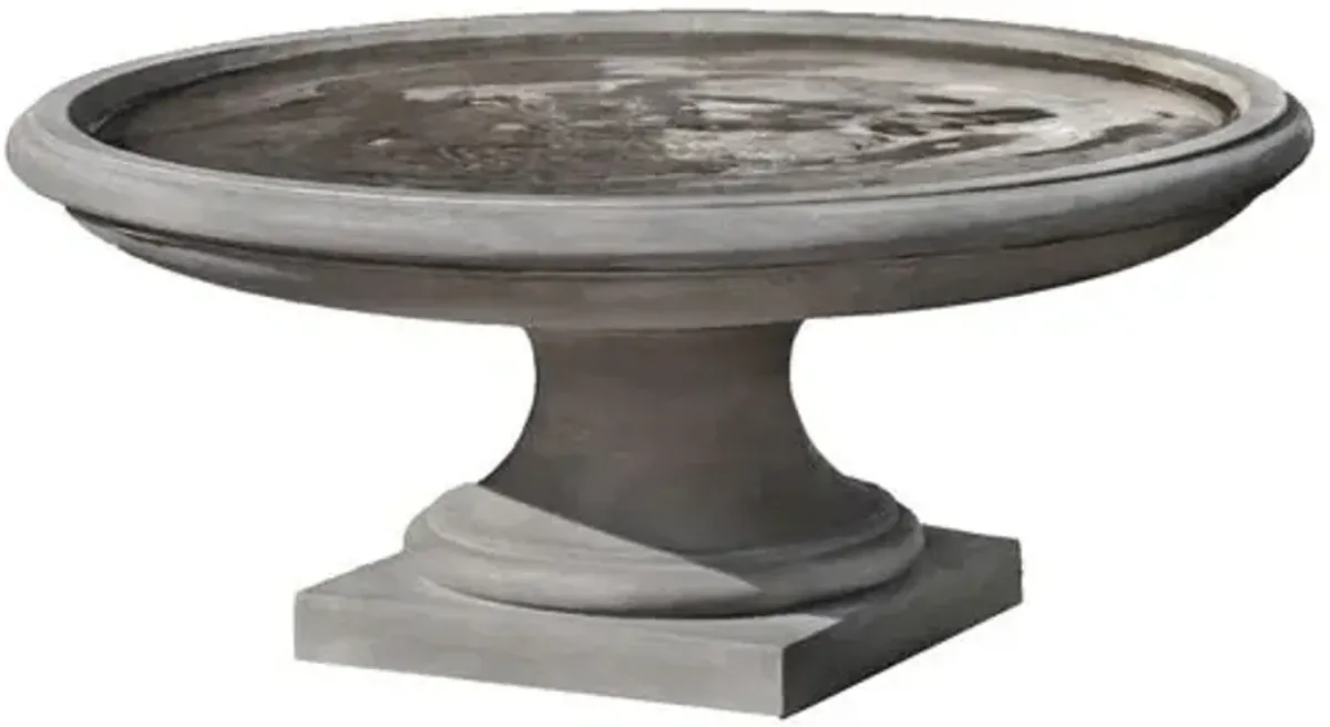 25" Montebello Outdoor Birdbath - Graystone - Campania International