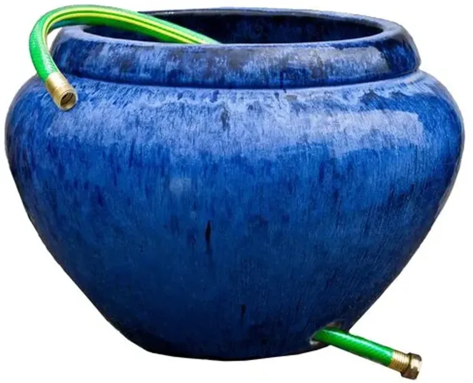 21" Outdoor Hose Pot - Riviera Blue - Campania International