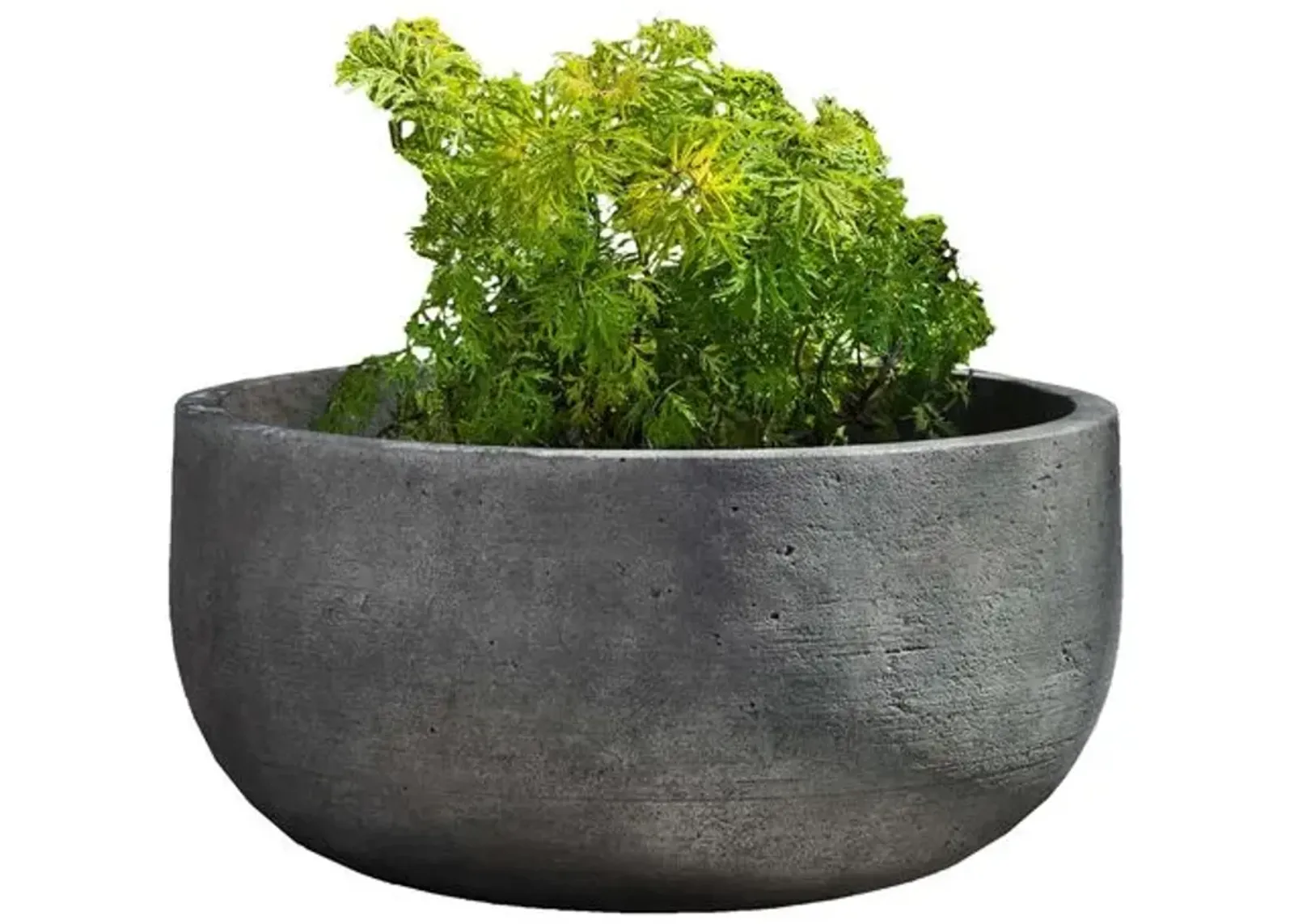 28" Low Tribeca Outdoor Planter - Graystone - Campania International - 28"dia x 14.5"h