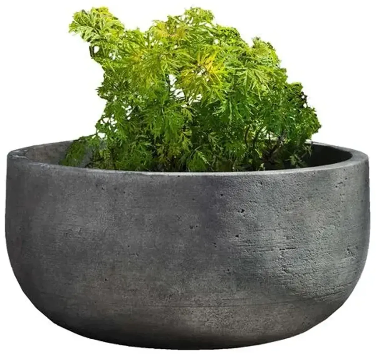 28" Low Tribeca Outdoor Planter - Graystone - Campania International - 28"dia x 14.5"h