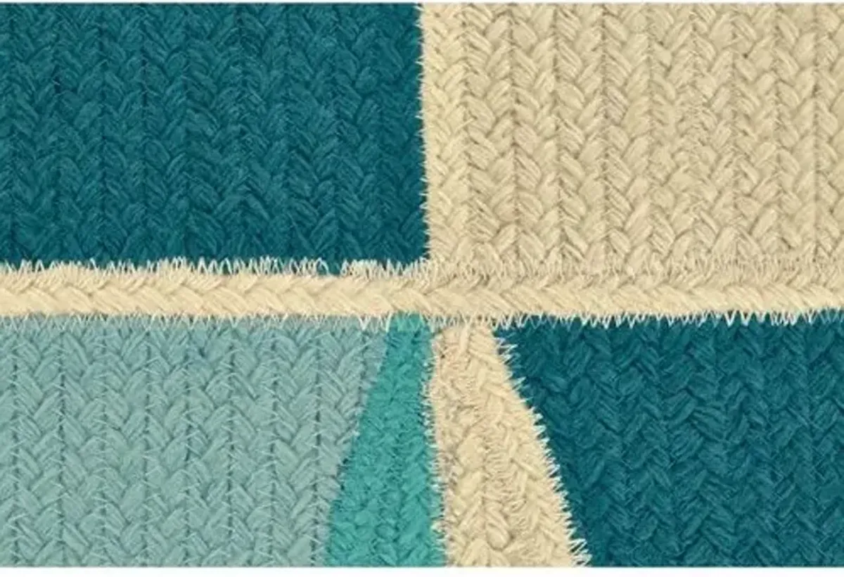 Agra Outdoor Rug - Aqua - Green - Green