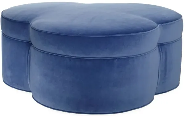 Portsmouth Upholstered Ottoman, Cobalt Velvet