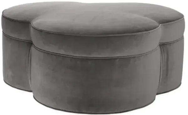 Portsmouth Upholstered Ottoman - Velvet - Gray