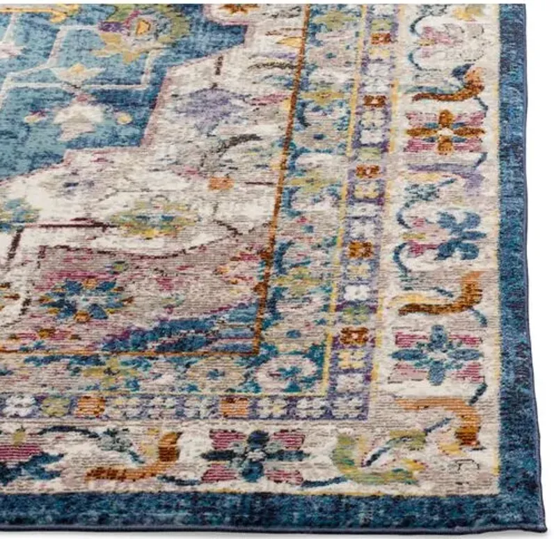 Dayton Rug - Blue/Cr me - Blue