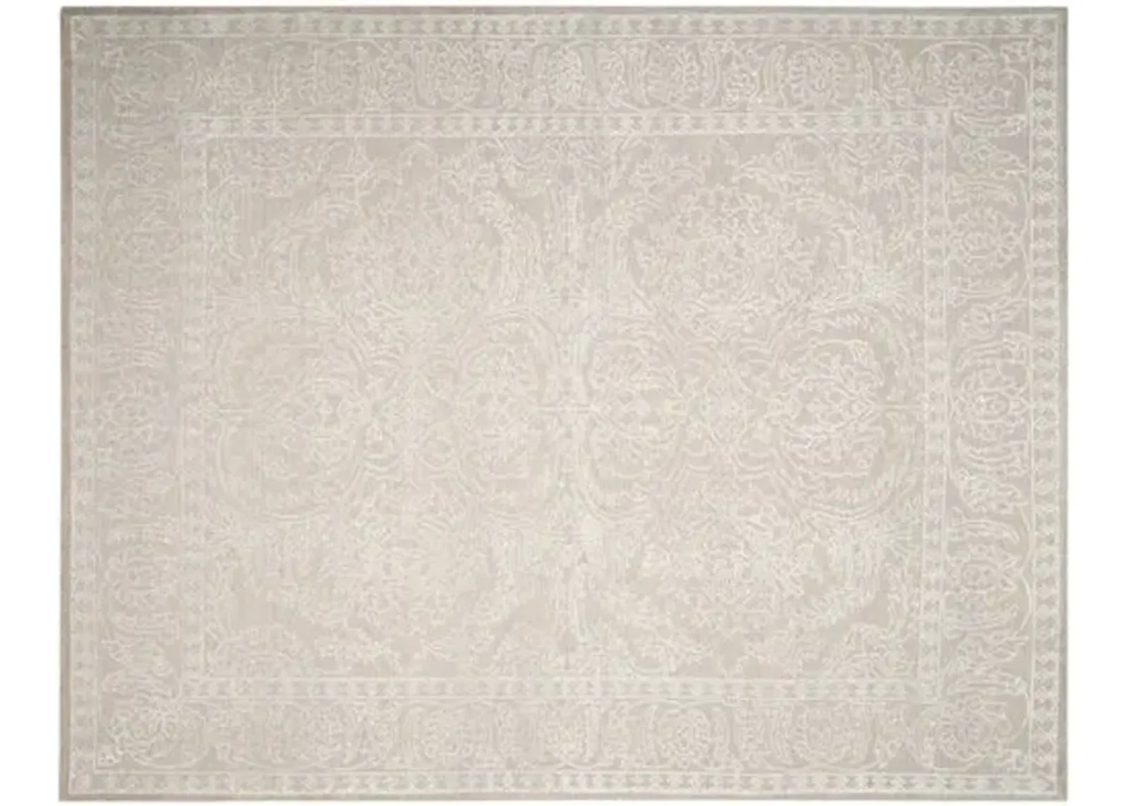 Toric Hand-Knotted Rug - Gray/Pearl - Ivory - Ivory