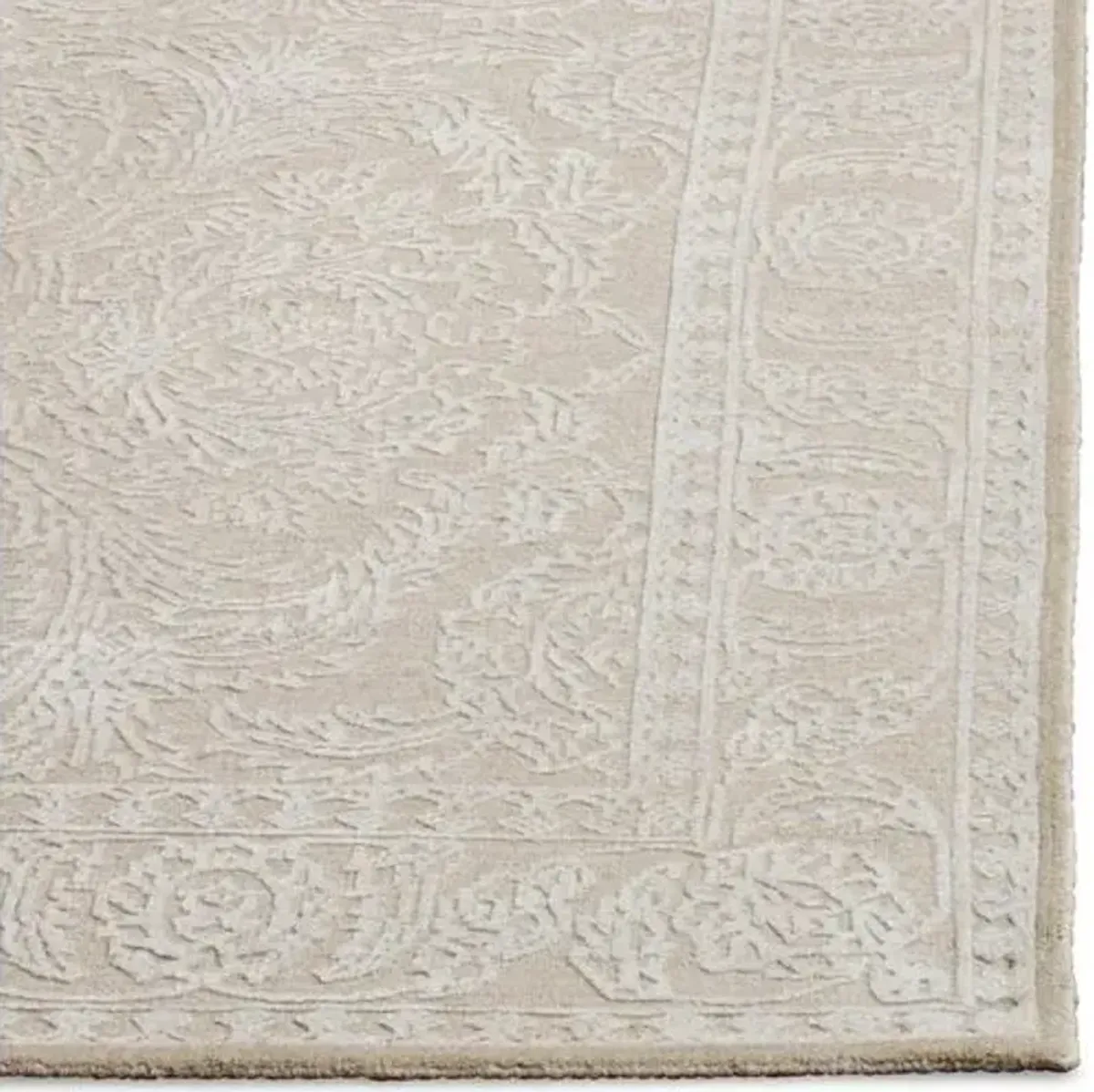 Toric Hand-Knotted Rug - Gray/Pearl - Ivory - Ivory