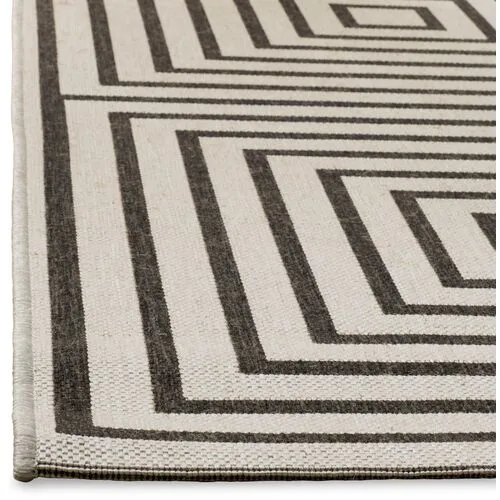 Arkin Rug - Ivory/Charcoal - Black - Black