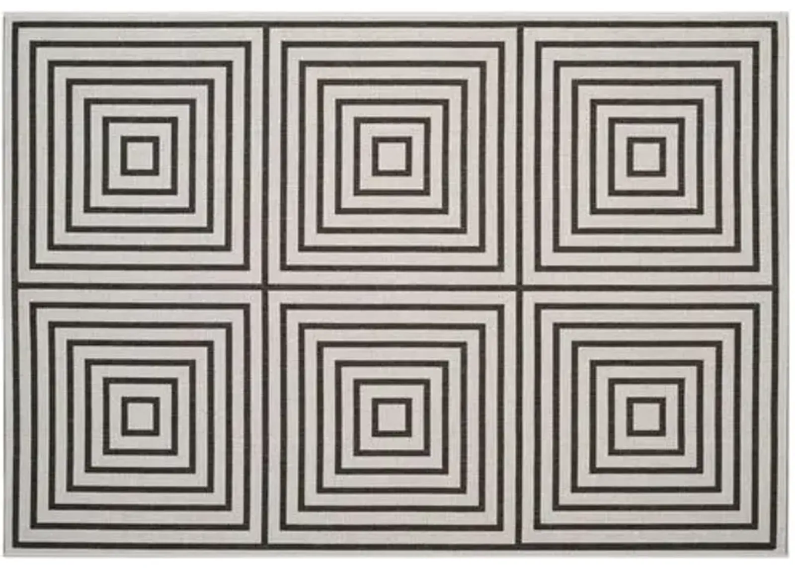 Arkin Rug - Ivory/Charcoal - Black - Black