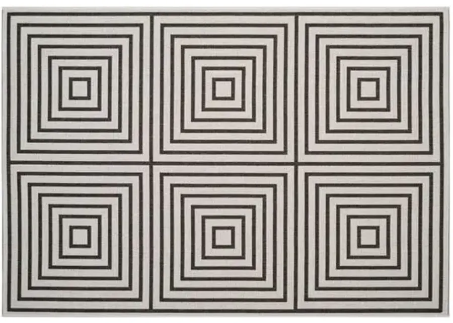 Arkin Rug - Ivory/Charcoal - Black - Black