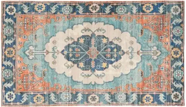 Chatwin Rug - Blue/Coral - Blue