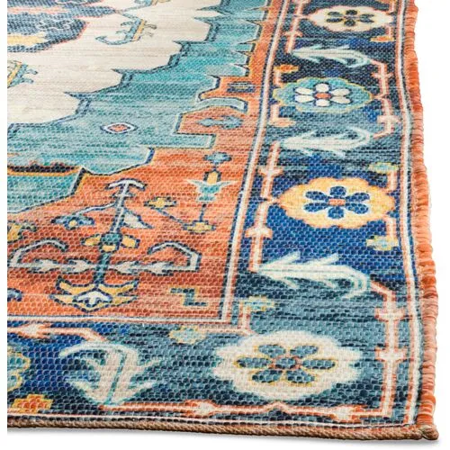 Chatwin Rug - Blue/Coral - Blue