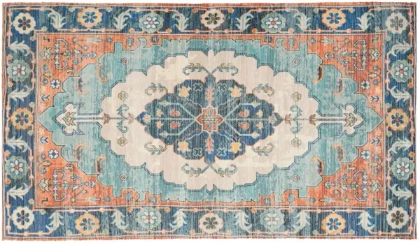 Chatwin Rug - Blue/Coral - Blue