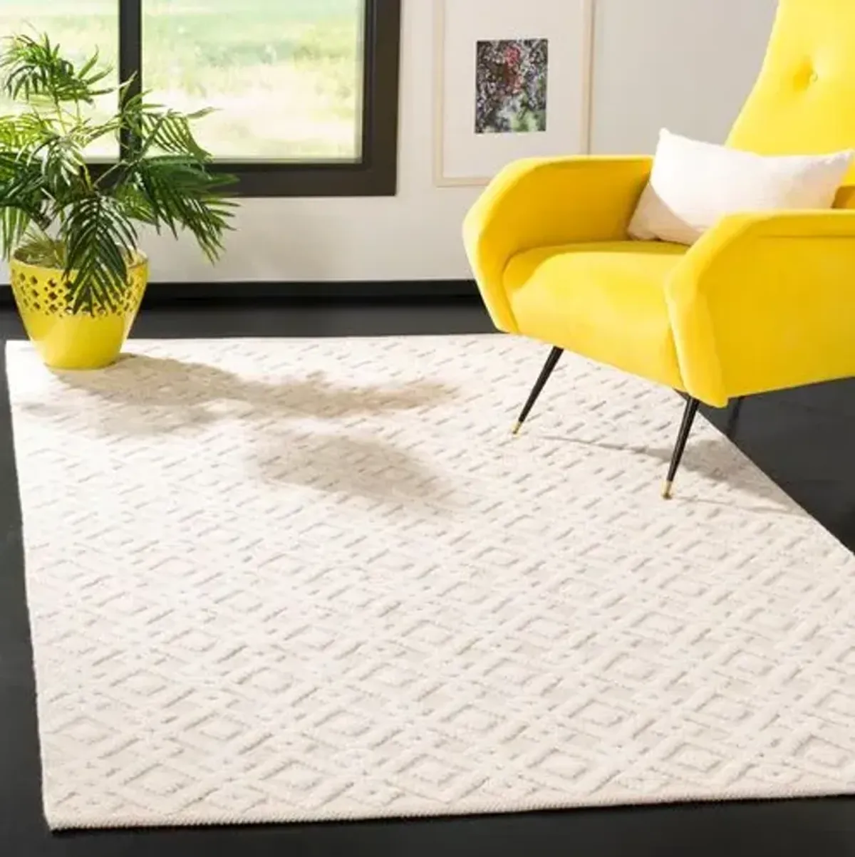 Bergl Rug - Ivory - Ivory