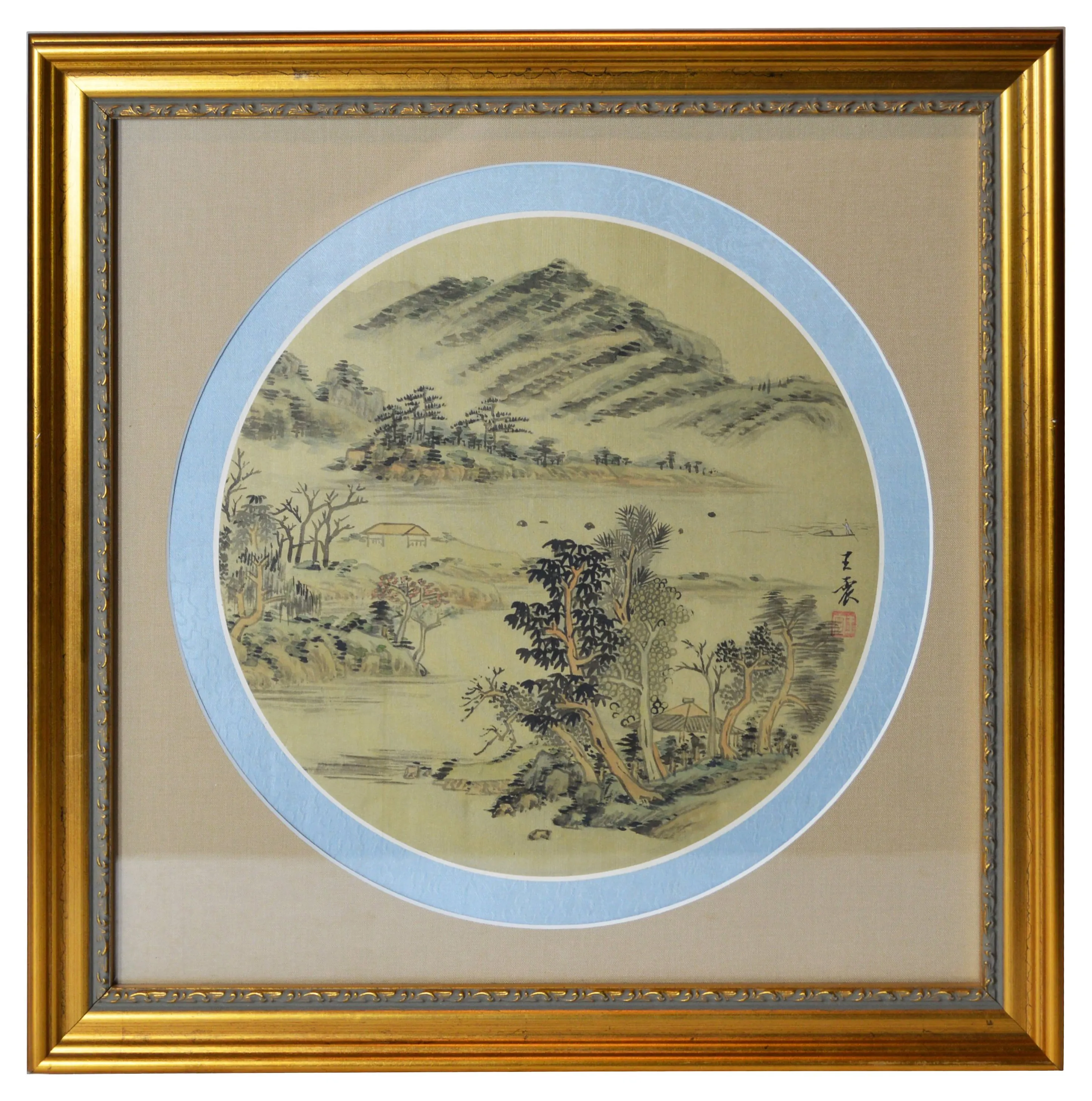 Antique Chinese Painting - FEA Home - brown