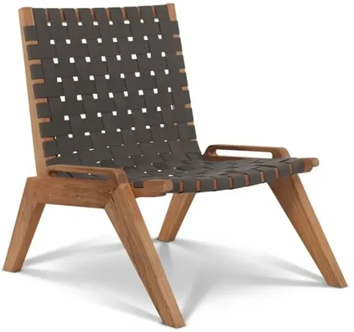 Draper Outdoor Teak Accent Chair - Gray Sunbrella, Comfortable, Durable, Easy To Clean