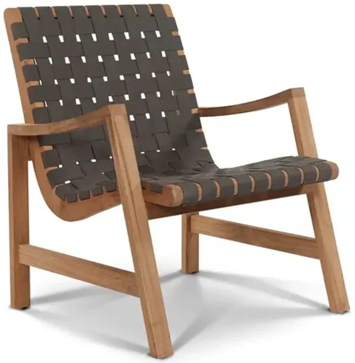 Aero Outdoor Teak Accent Chair - Gray Sunbrella, Comfortable, Durable, Easy To Clean