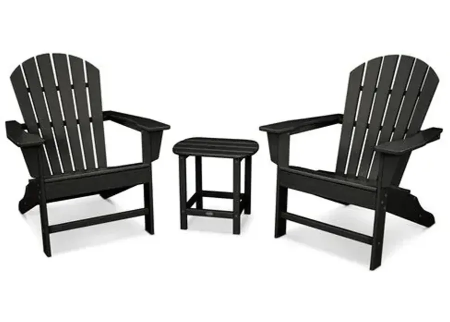 South Beach 3-Pc Adirondack Set - Black