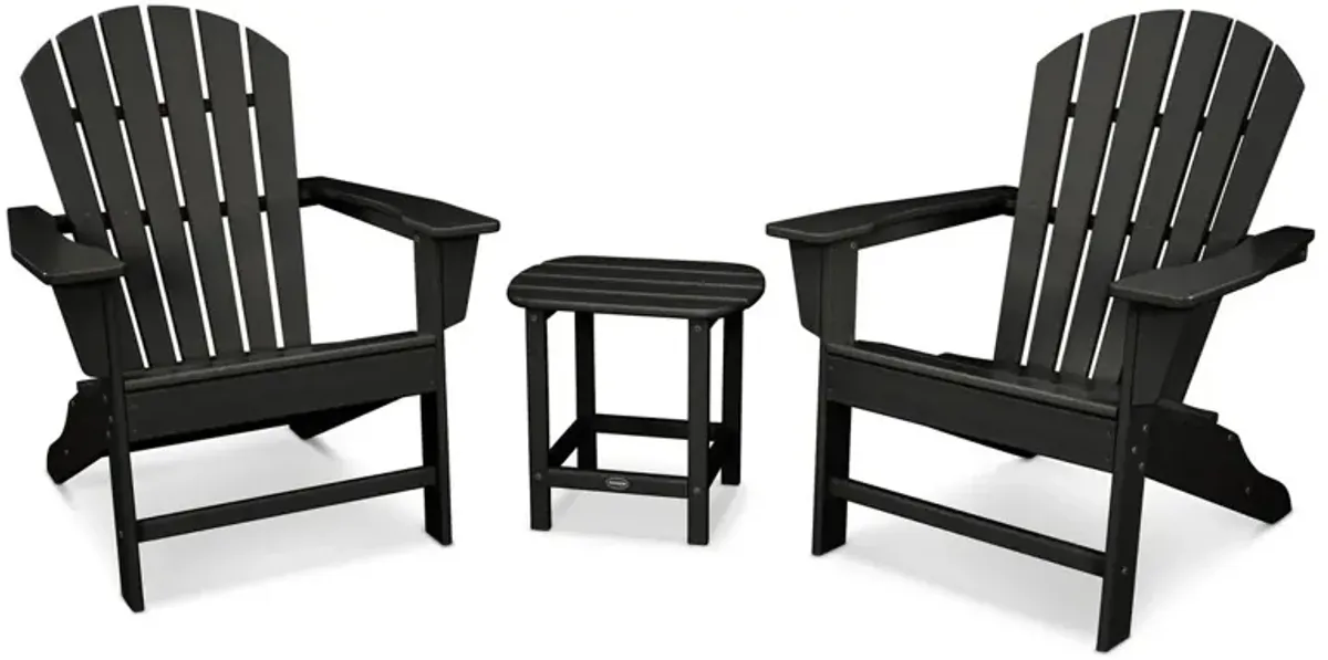 South Beach 3-Pc Adirondack Set, Black