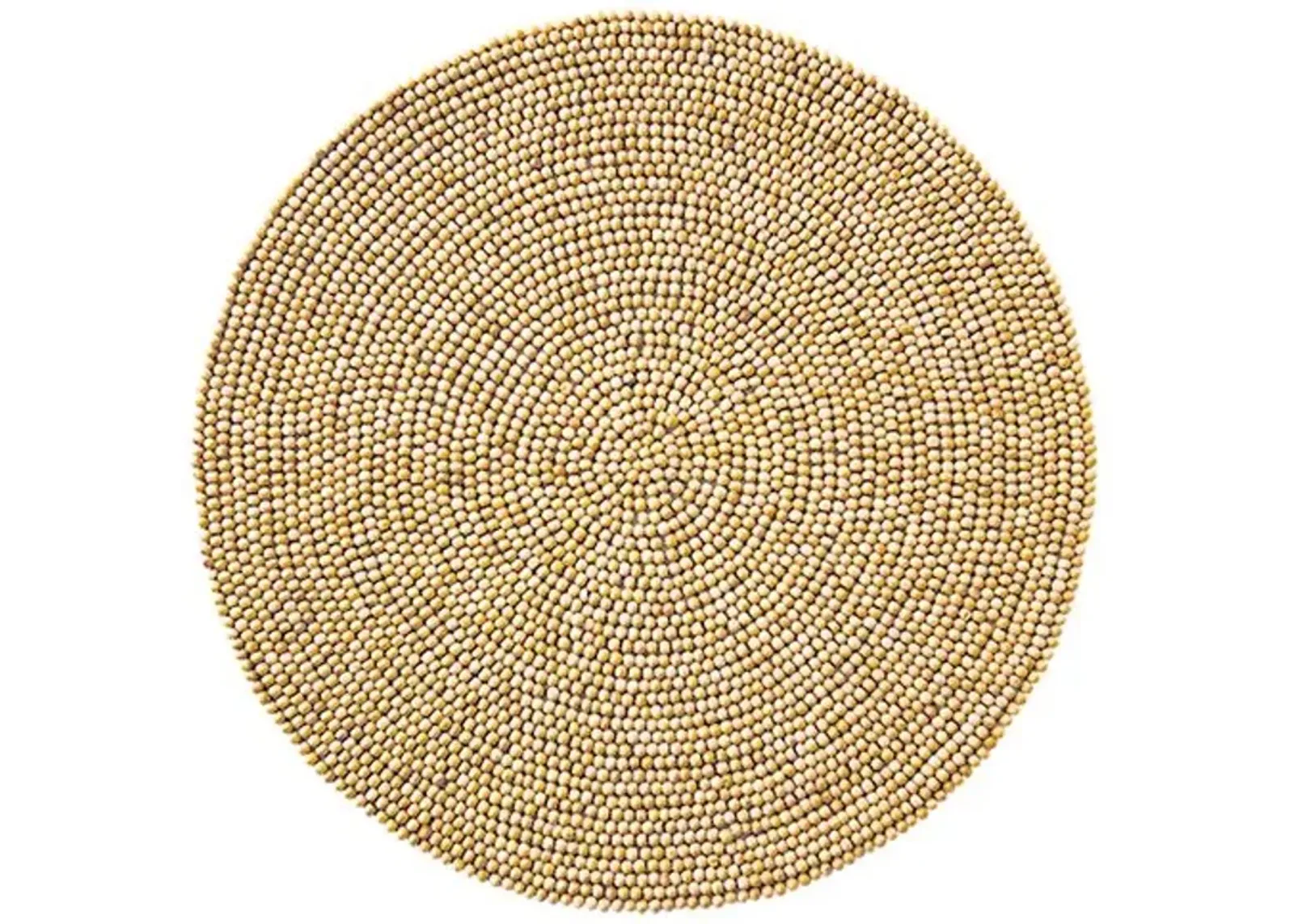 Set of 4 Round Place Mats - Natural - Kim Seybert - Beige