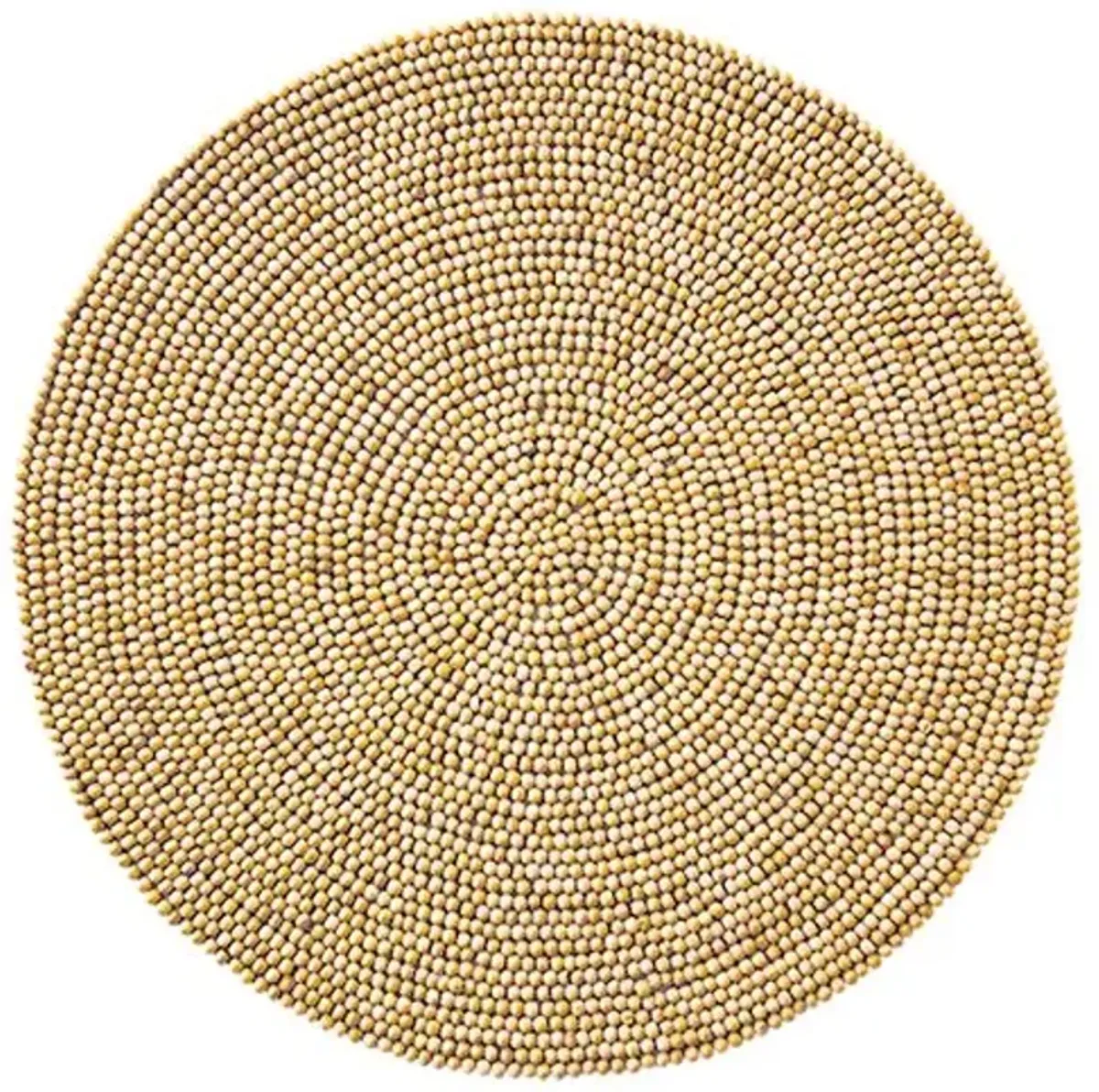 Set of 4 Round Place Mats - Natural - Kim Seybert - Beige