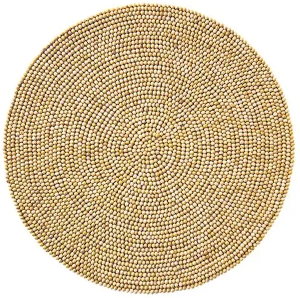 Set of 4 Round Place Mats - Natural - Kim Seybert - Beige