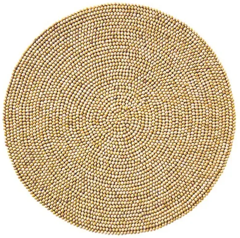 Set of 4 Round Place Mats - Natural - Kim Seybert - Beige