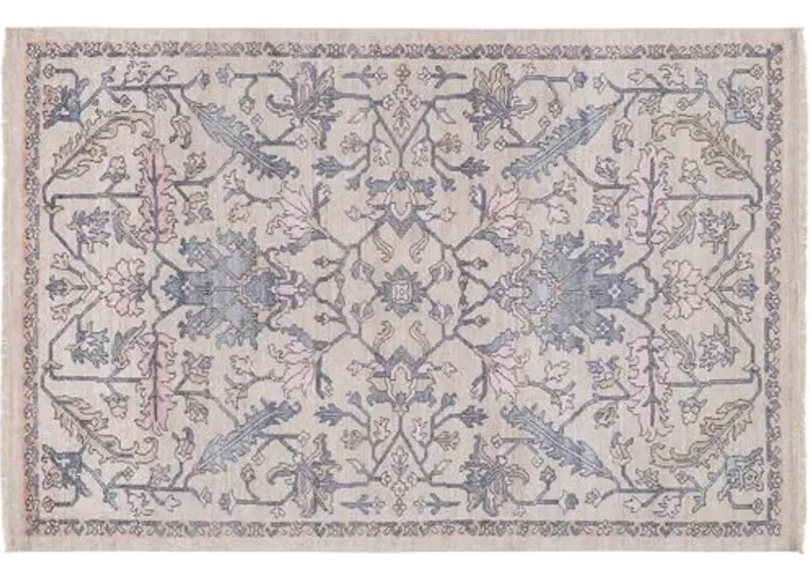 Sucti Hand-Knotted Rug - Charcoal/Natural - Gray - Gray