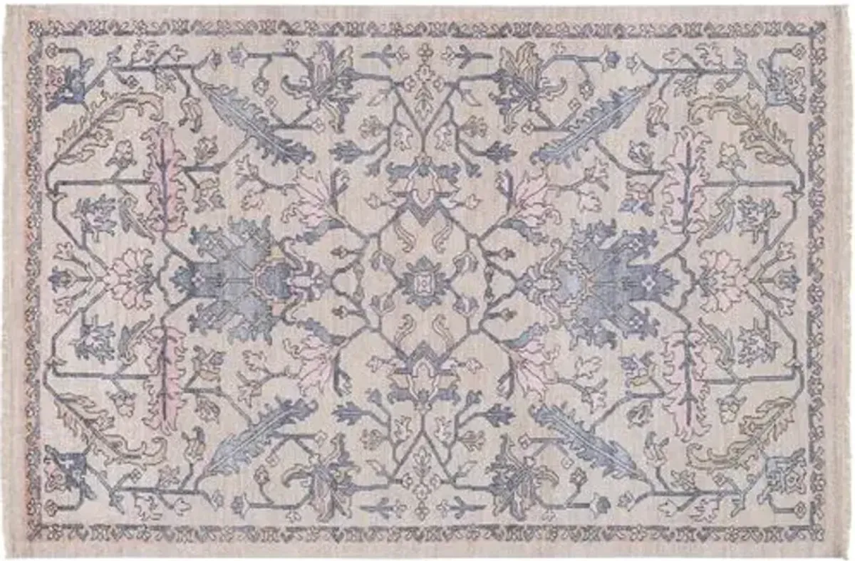 Sucti Hand-Knotted Rug - Charcoal/Natural - Gray - Gray