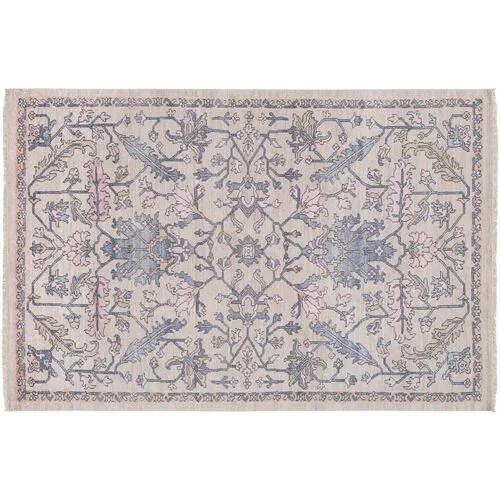 Sucti Hand-Knotted Rug - Charcoal/Natural - Gray - Gray