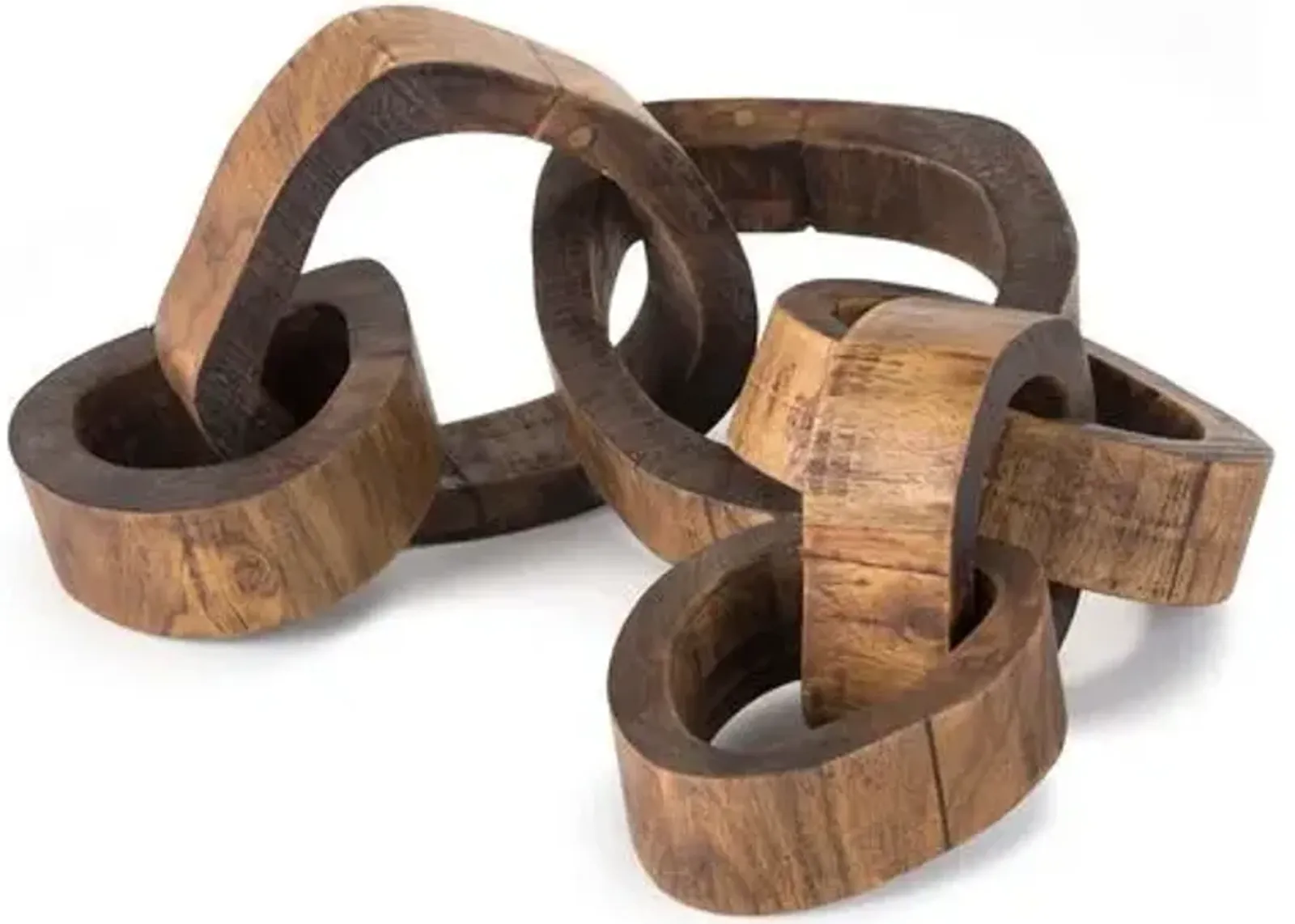 30" Wooden Links Centerpiece - Natural - Regina Andrew - Brown