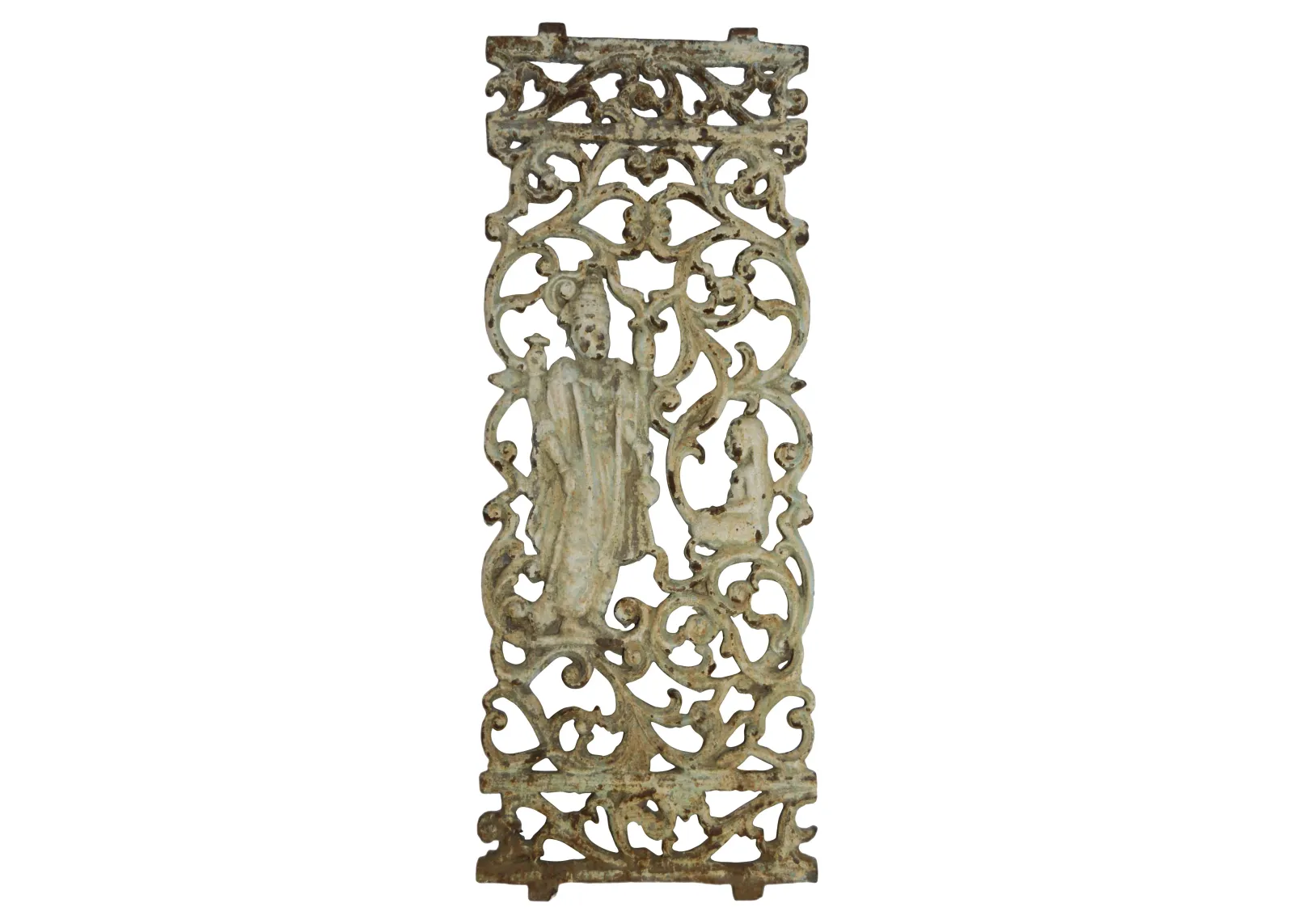 Antique Iron Plaque - FEA Home - Beige