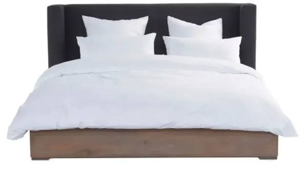 Lang Bed, Dark Gray Linen