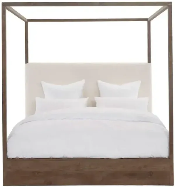 Eastern Canopy Bed, Natural /Linen