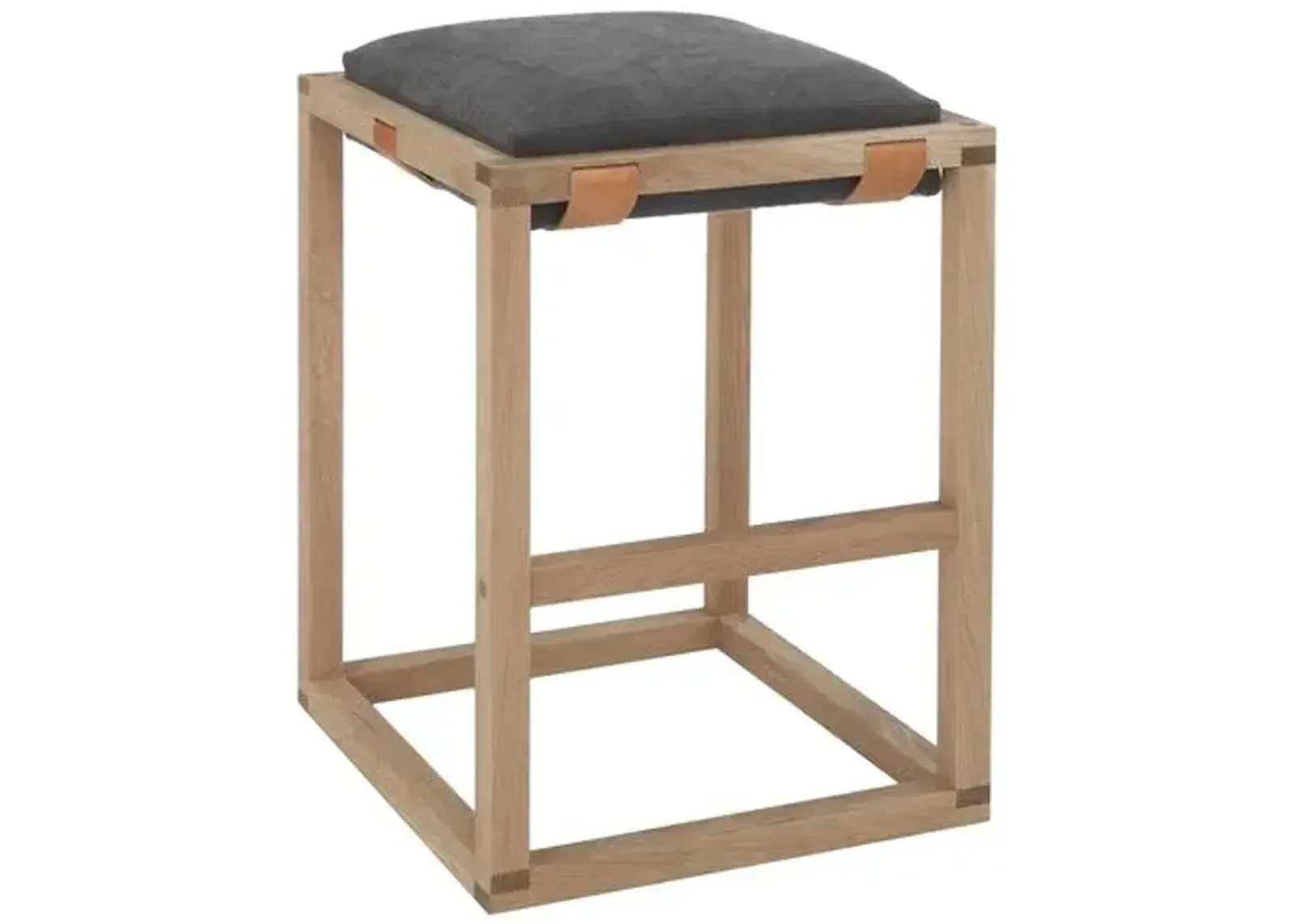 Orly Counter Stool - Vintage Gray Linen - Community - Handcrafted