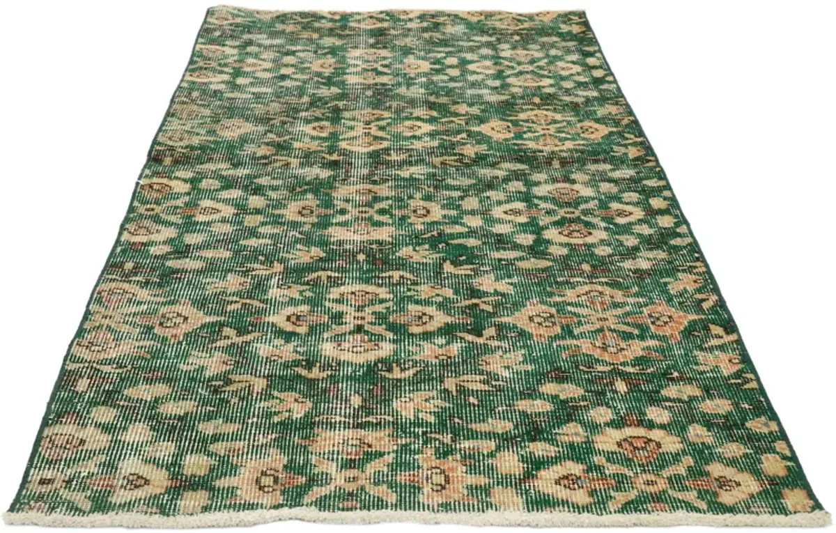 Turkish Zeki Moren Rug - 2'10" x 5' - Esmaili Rugs & Antiques - Green - Green