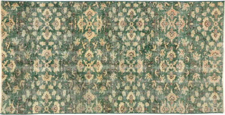 Turkish Zeki Moren Rug - 2'10" x 5' - Esmaili Rugs & Antiques - Green - Green