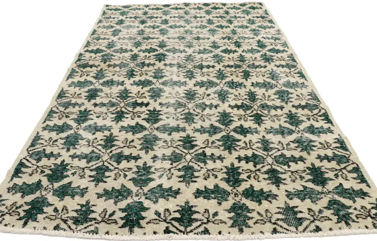 Turkish Sivas Rug - 3'10" x 6'6" - Esmaili Rugs & Antiques - Green - Green