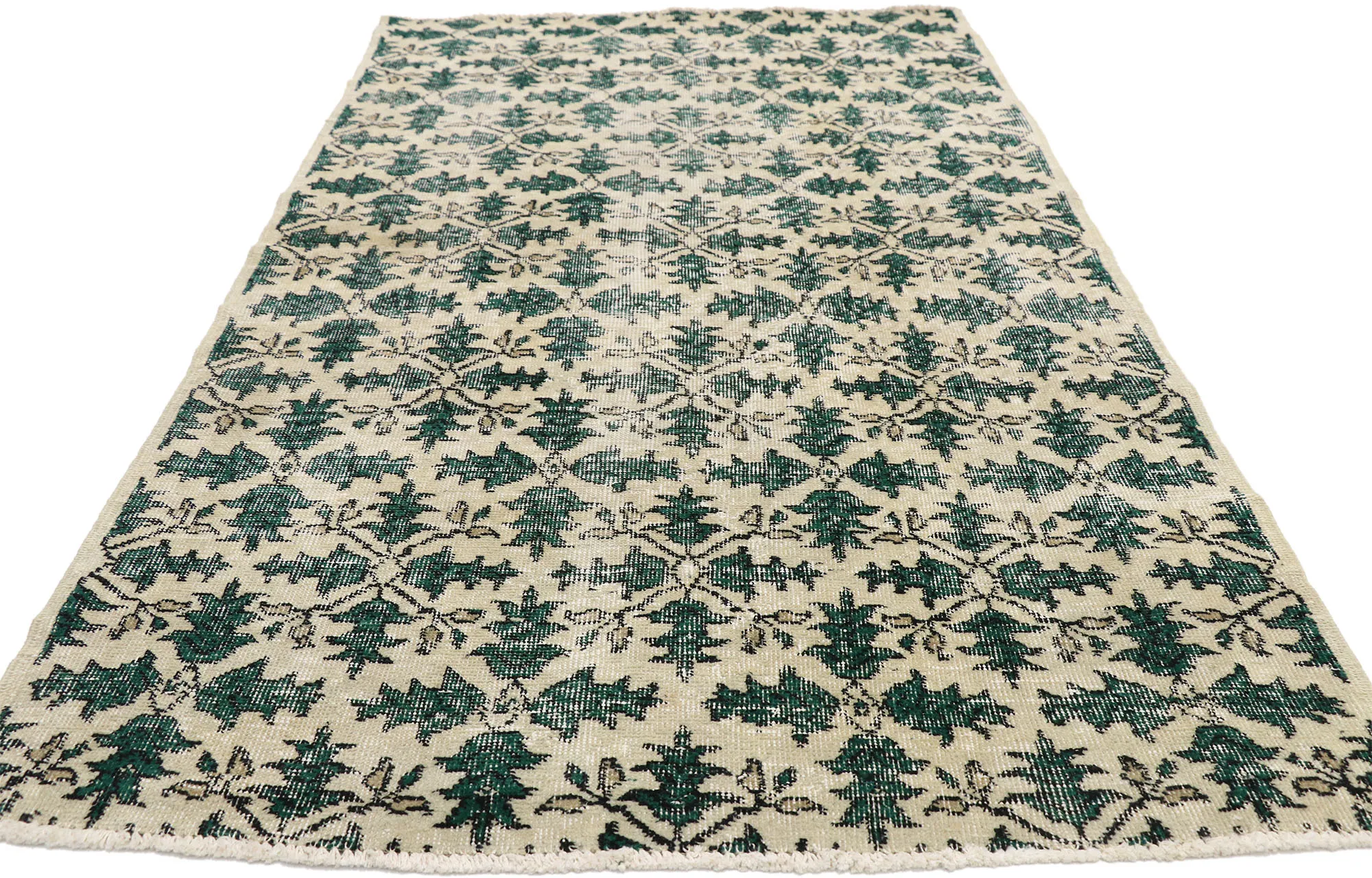 Turkish Sivas Rug - 3'10" x 6'6" - Esmaili Rugs & Antiques - Green - Green