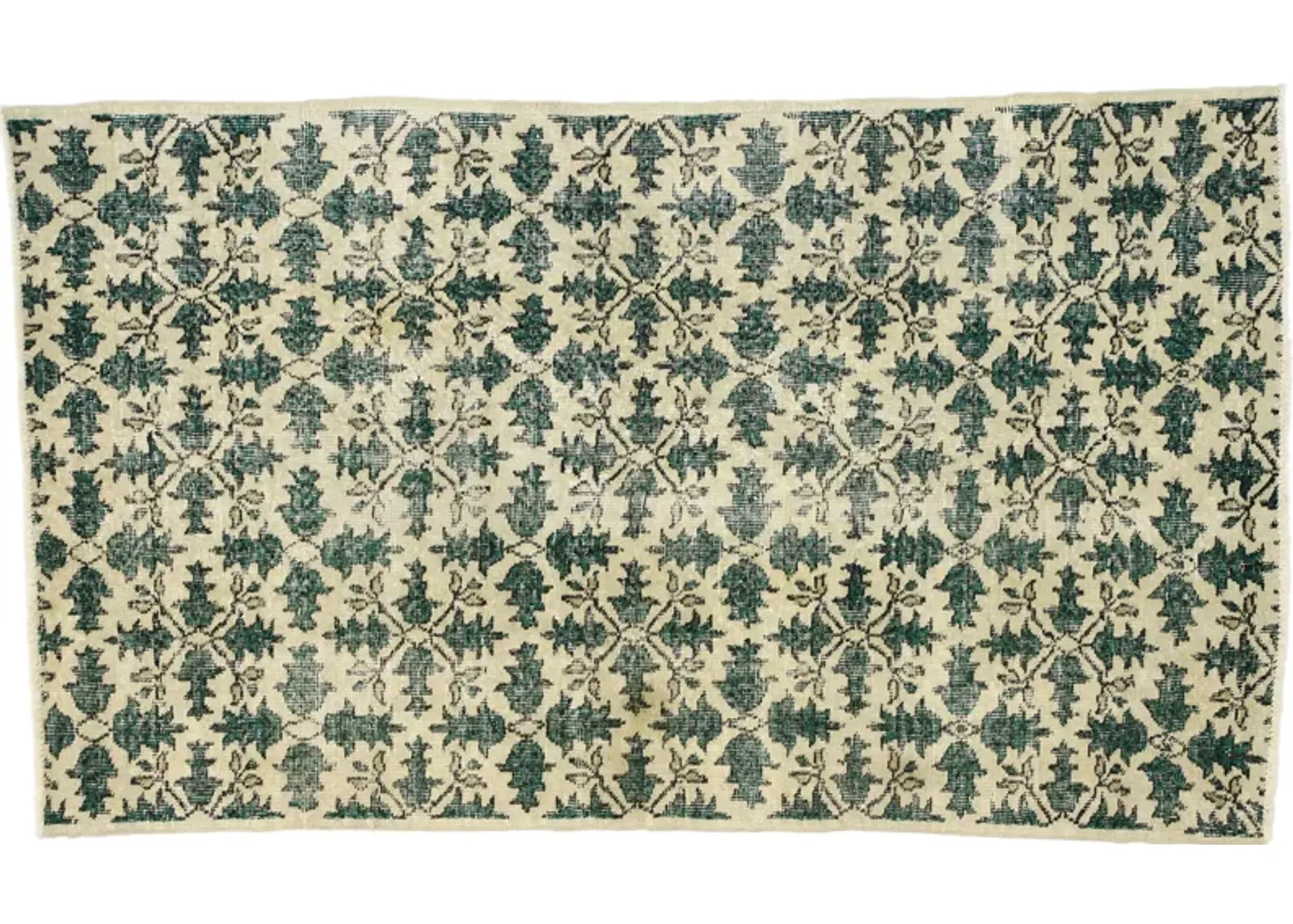 Turkish Sivas Rug - 3'10" x 6'6" - Esmaili Rugs & Antiques - Green - Green