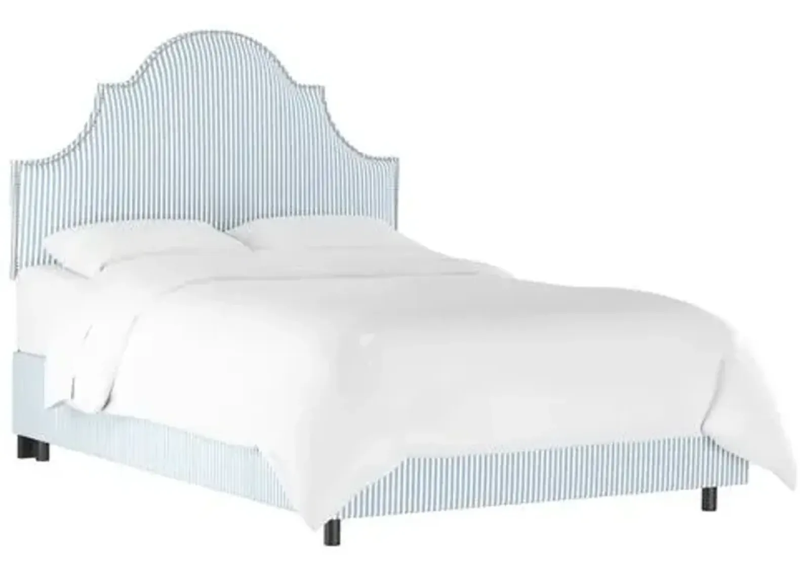 Hedren Stripe Bed - Blue/White - Handcrafted