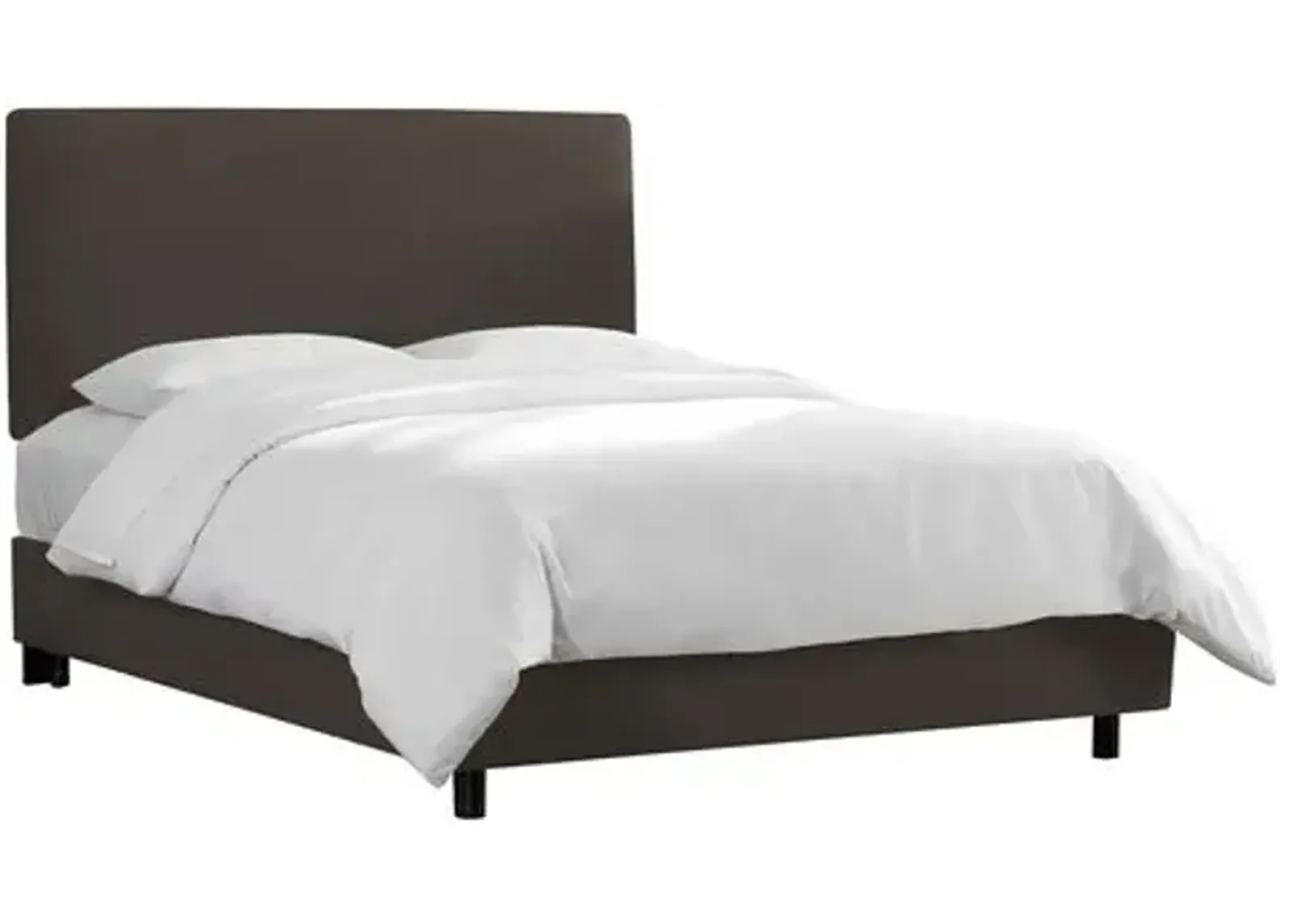 Novak Linen Bed - Handcrafted - Gray