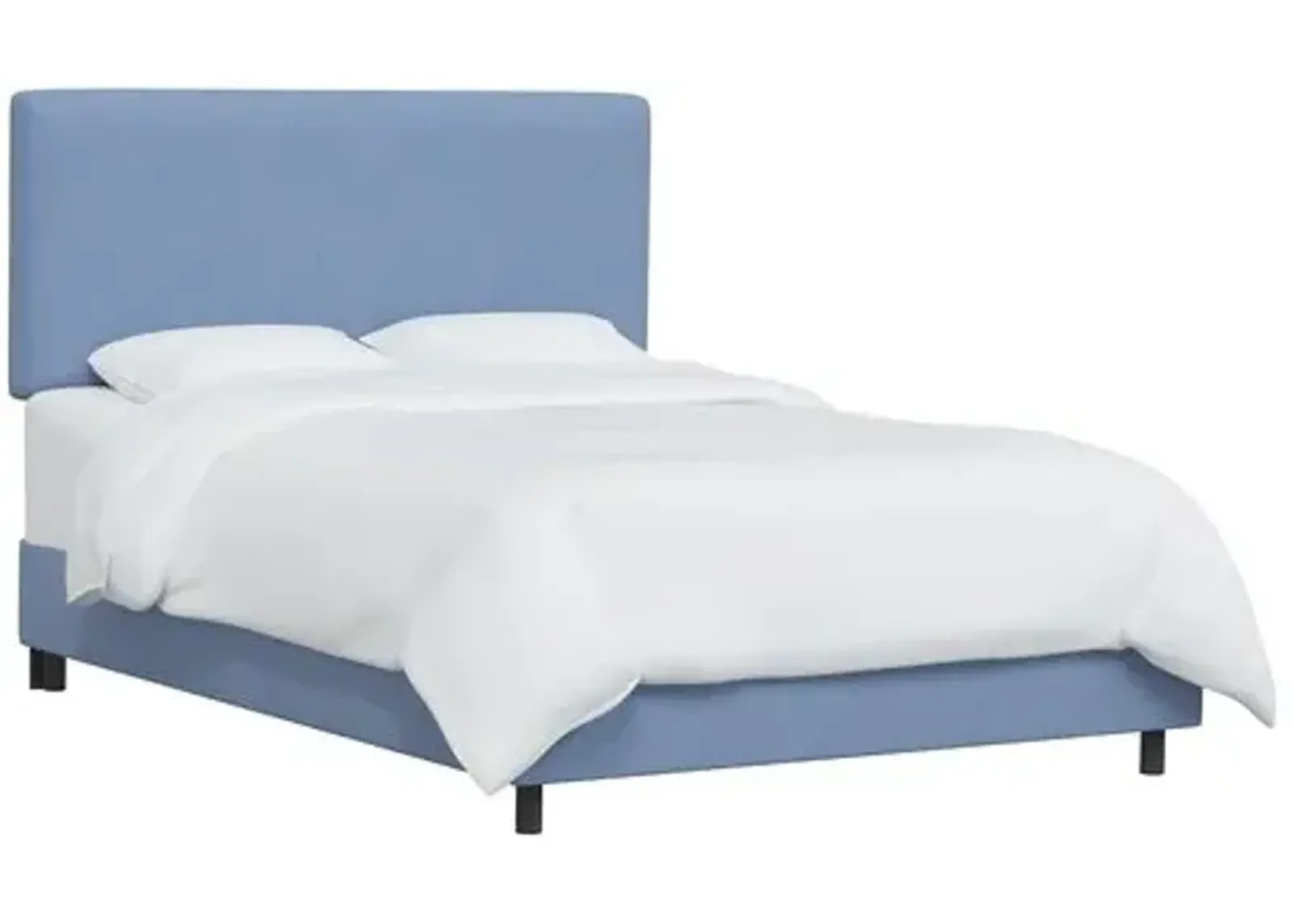 Novak Linen Bed - Handcrafted - Blue