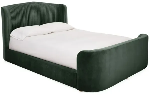 Clio Velvet Panel Bed