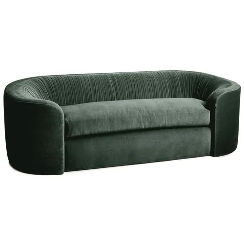 Clio Velvet Ruched Sofa