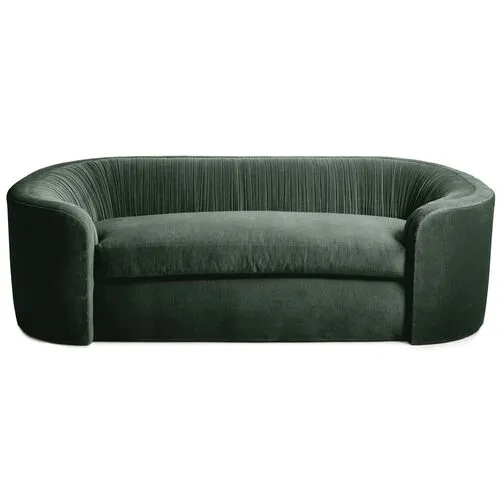 Clio Velvet Ruched Sofa