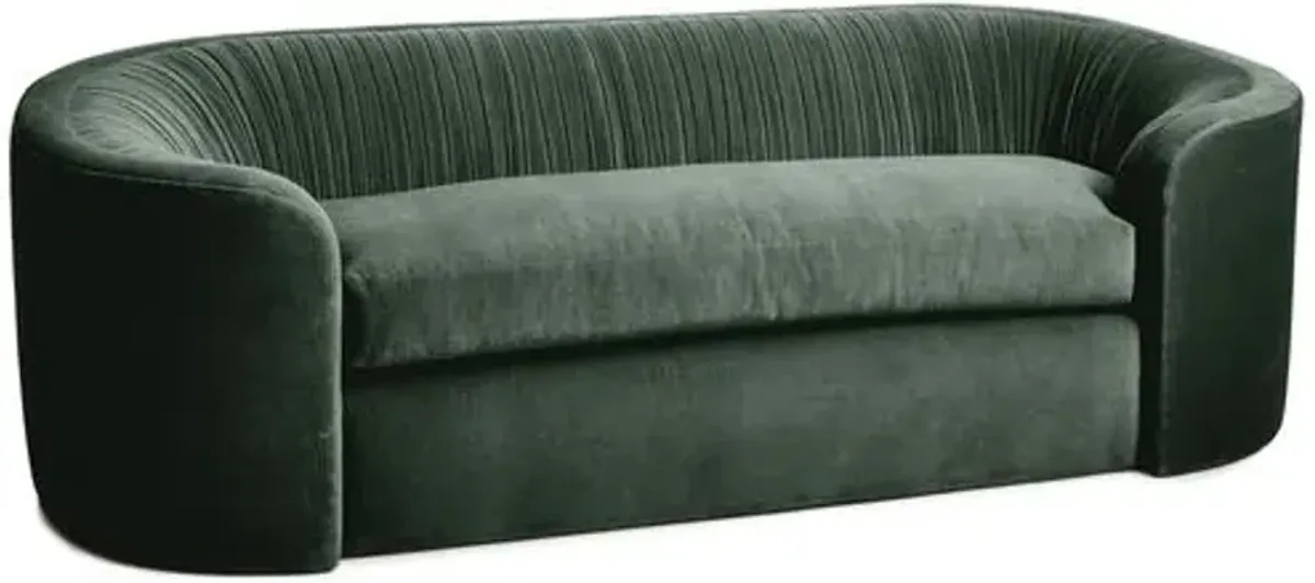 Clio Velvet Ruched Sofa