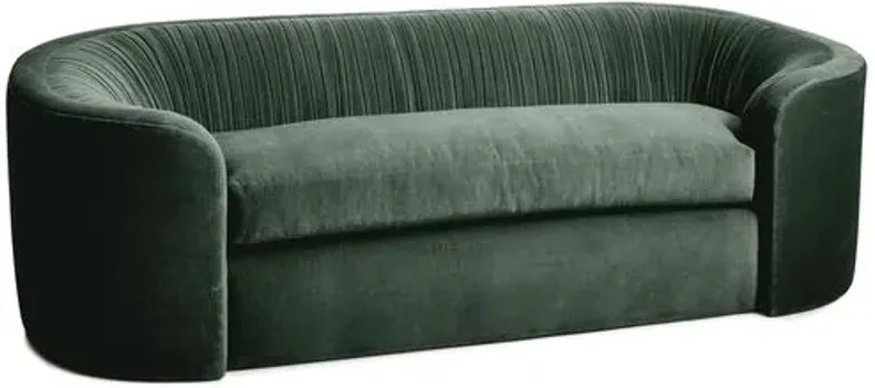 Clio Velvet Ruched Sofa